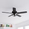 Vaxcel Reed 48-in. Matte Black Farmhouse Ceiling Fan with LED Cage Light Kit and Pull Chains F0099 - alternate 3